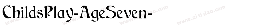 ChildsPlay-AgeSeven字体转换