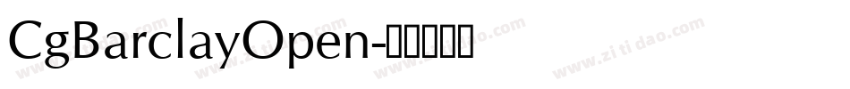 CgBarclayOpen字体转换