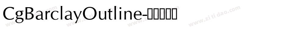 CgBarclayOutline字体转换