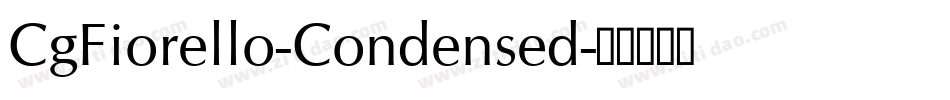 CgFiorello-Condensed字体转换