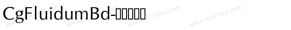 CgFluidumBd字体转换