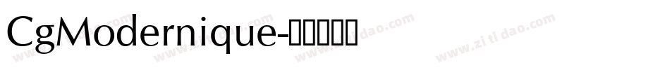 CgModernique字体转换