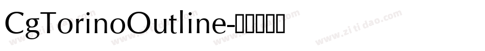CgTorinoOutline字体转换
