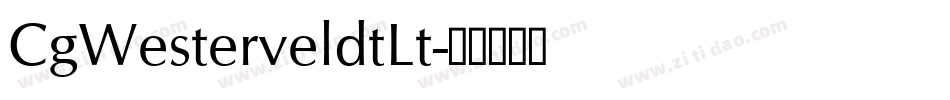 CgWesterveldtLt字体转换