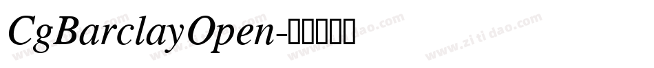 CgBarclayOpen字体转换