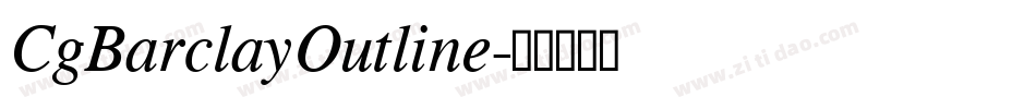 CgBarclayOutline字体转换