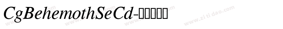 CgBehemothSeCd字体转换