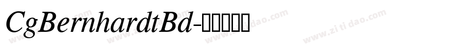 CgBernhardtBd字体转换