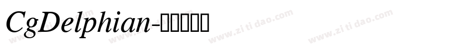 CgDelphian字体转换