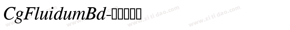 CgFluidumBd字体转换