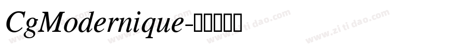 CgModernique字体转换