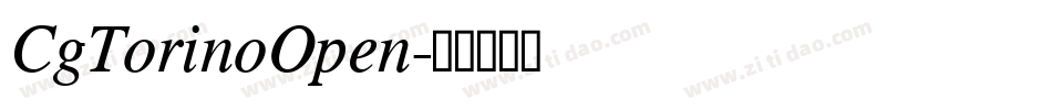 CgTorinoOpen字体转换