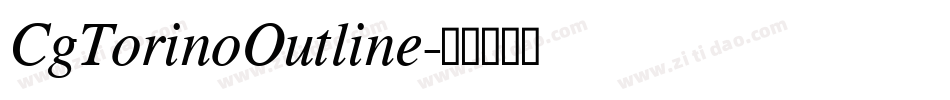 CgTorinoOutline字体转换