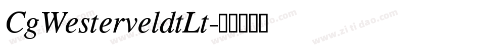CgWesterveldtLt字体转换