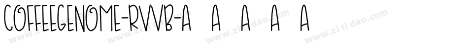 Coffeegenome-rvVB字体转换