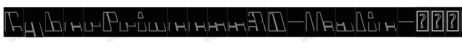CyberPrincess3D-Italic字体转换