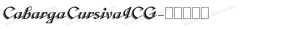 CabargaCursivaICG字体转换