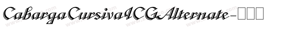 CabargaCursivaICGAlternate字体转换