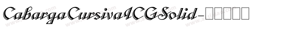 CabargaCursivaICGSolid字体转换