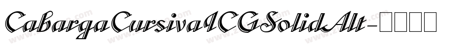 CabargaCursivaICGSolidAlt字体转换