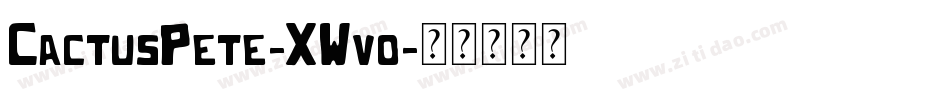 CactusPete-XWvo字体转换