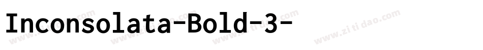 Inconsolata-Bold-3字体转换