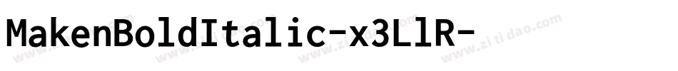 MakenBoldItalic-x3LlR字体转换