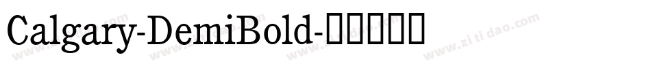 Calgary-DemiBold字体转换
