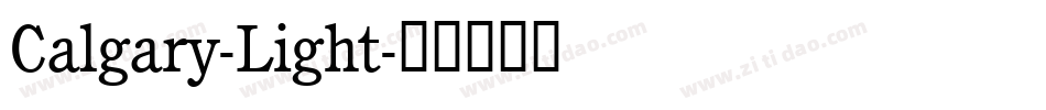 Calgary-Light字体转换