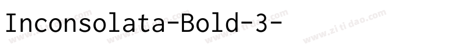 Inconsolata-Bold-3字体转换