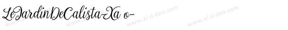 LeJardinDeCalista-Xa8o字体转换