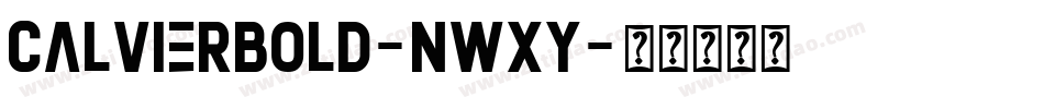 CalvierBold-nwxY字体转换