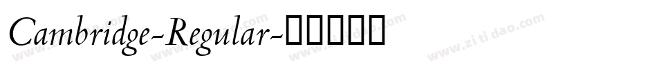 Cambridge-Regular字体转换