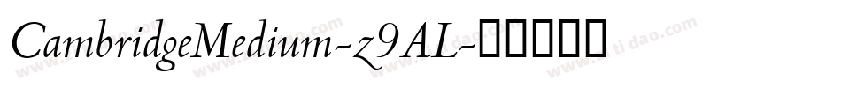 CambridgeMedium-z9AL字体转换