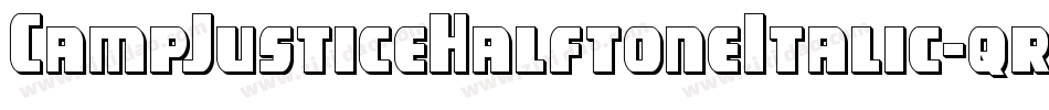 CampJusticeHalftoneItalic-qrB2字体转换