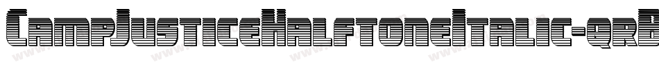 CampJusticeHalftoneItalic-qrB2字体转换