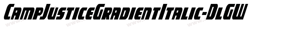 CampJusticeGradientItalic-DlGW字体转换