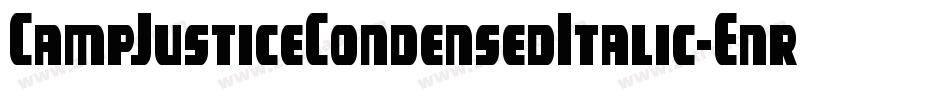 CampJusticeCondensedItalic-Enrn字体转换
