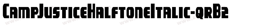 CampJusticeHalftoneItalic-qrB2字体转换