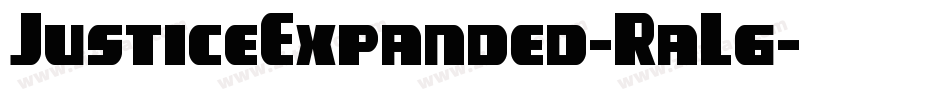 JusticeExpanded-RaL6字体转换