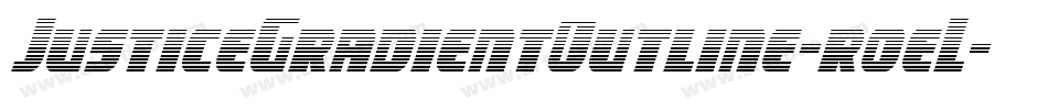 JusticeGradientOutline-roeL字体转换