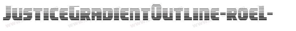 JusticeGradientOutline-roeL字体转换