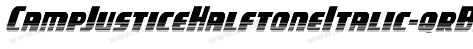 CampJusticeHalftoneItalic-qrB2字体转换