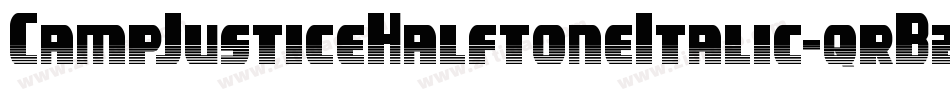 CampJusticeHalftoneItalic-qrB2字体转换