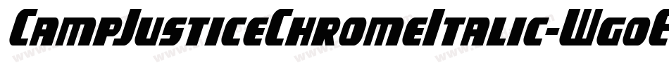 CampJusticeChromeItalic-WgoE字体转换