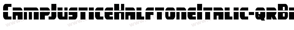 CampJusticeHalftoneItalic-qrB2字体转换