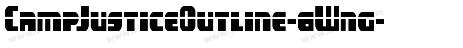 CampJusticeOutline-6Wng字体转换