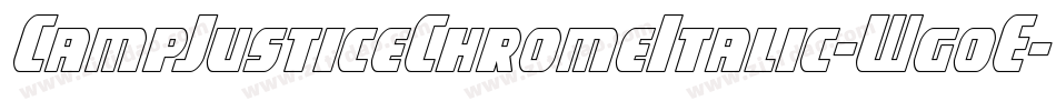 CampJusticeChromeItalic-WgoE字体转换