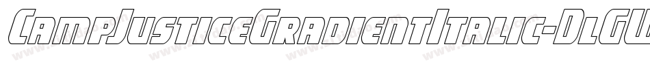 CampJusticeGradientItalic-DlGW字体转换