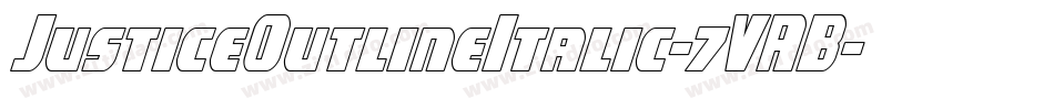 JusticeOutlineItalic-7VAB字体转换